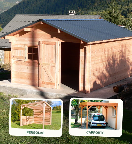 Chalets de jardin, pergolas et carports